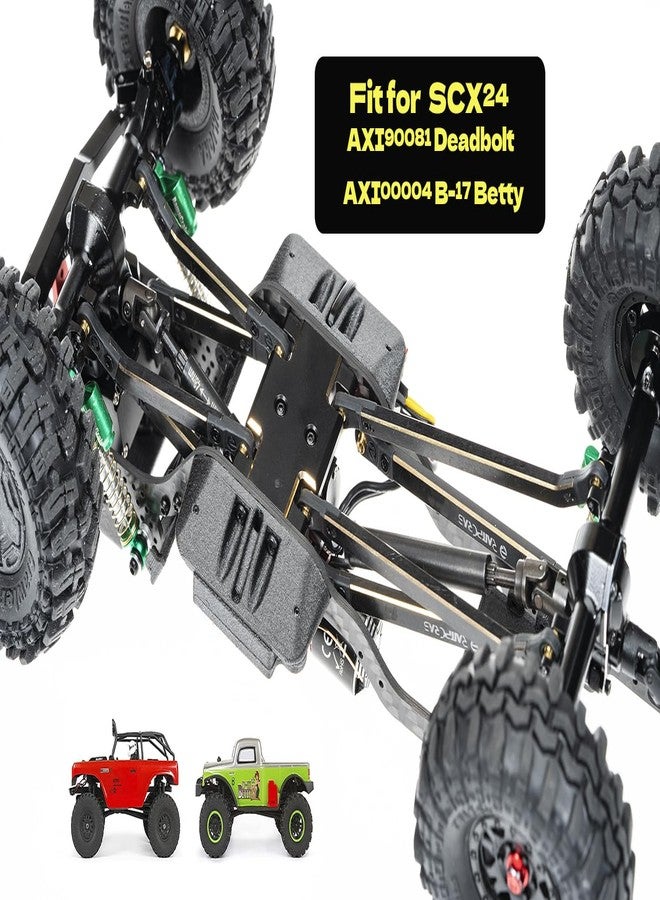 مجموعة وصلات RampCrab عالية الخلوص، 4 وصلات لسيارة SCX24 90081، مجموعة وصلات نحاسية، قطع غيار مُحسّنة لسيارة SCX24 Deadbolt، Betty B17، ملحقات ترقية سيارة Axial 1/24 RC Crawler، 8 قطع، أسود - Image 3
